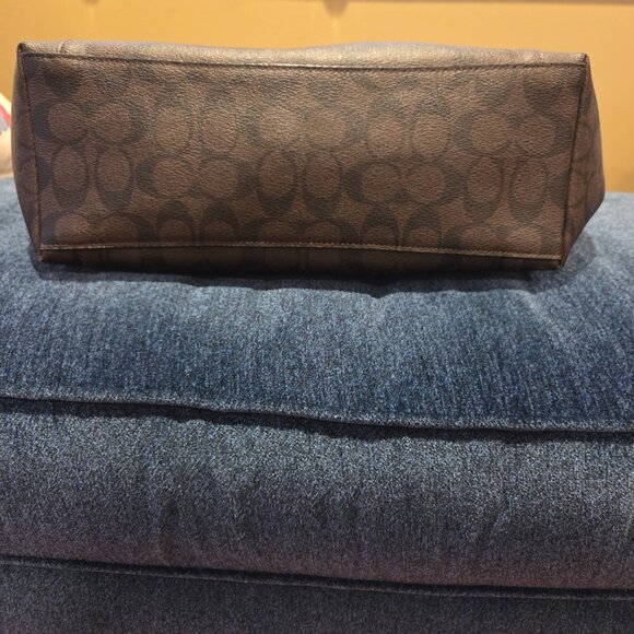 Coach Ava Signature Leather Zip Top Tote Bag - Picture 5 of 11